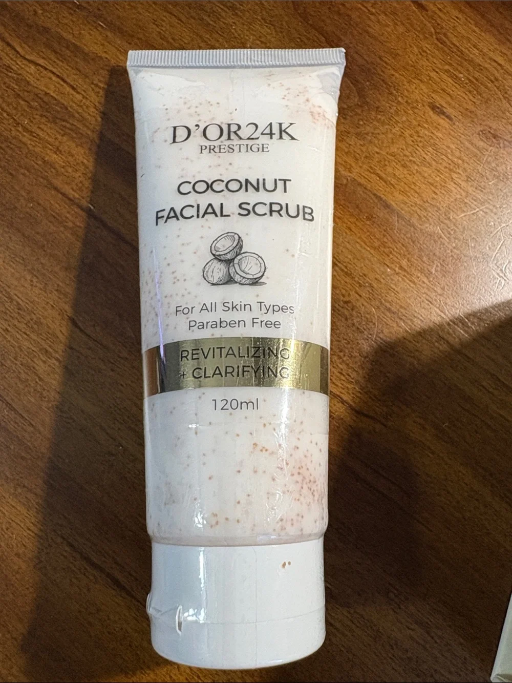 NIB D'OR24K Prestige 24K Gold Facial Peel System & Coconut Scrub Set